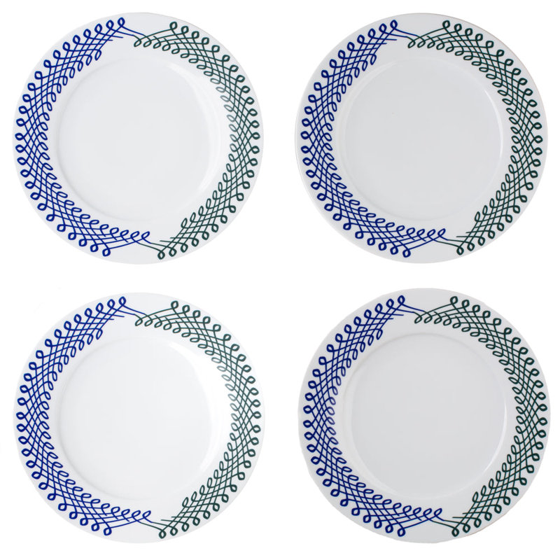 Ribbon Handmade Porcelain Dinner Plate