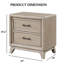 Table de chevet style transitionnel 1pc