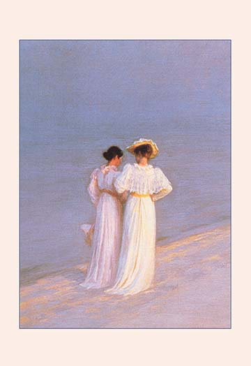 « promenade a skagen » par peter severin kroyer, reproduction d’art