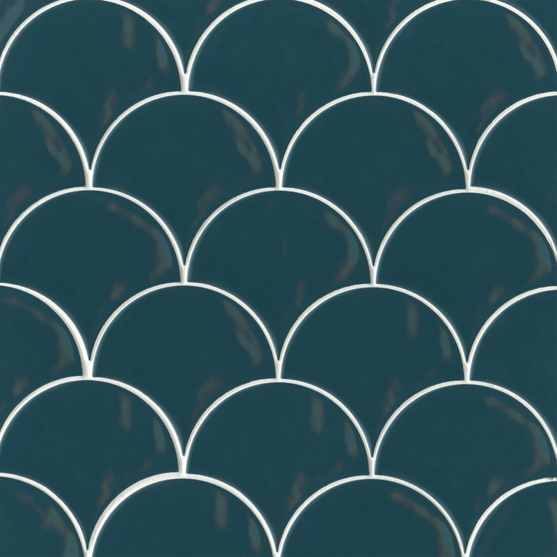 Sorrento 6" x 7" Beveled Ceramic Tile, Azzurro