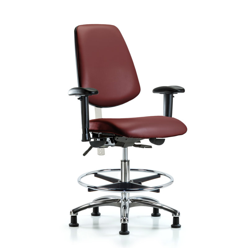 Chaise de dessinateur Josiah, Patins, Non inclus, Maroon