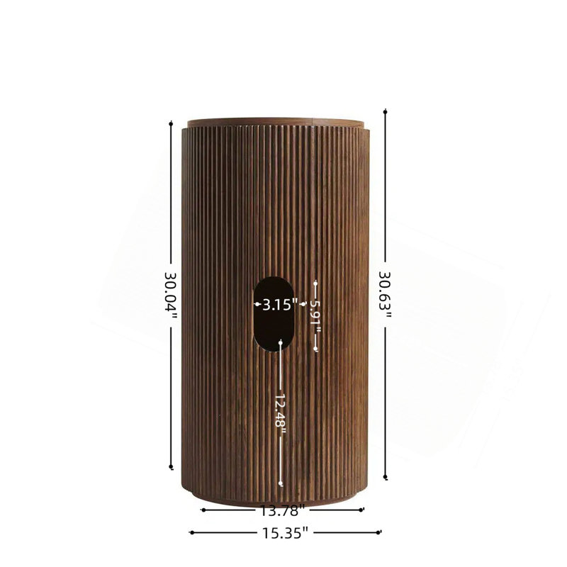 Armoire cylindrique autoportante JINBO de 16 po seulement, sans robinet ni bonde., Brun, Brun