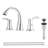 Widespread 2-handle Bathroom Faucet with Drain Assembly-101204873