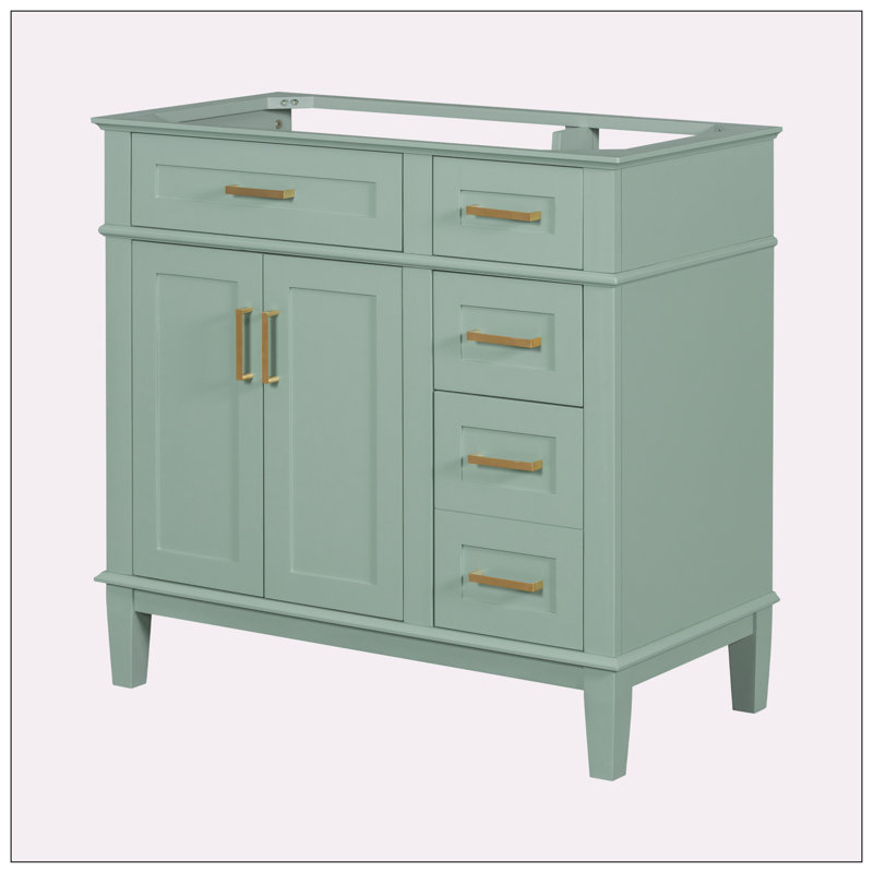 Base de meuble-lavabo simple 35,40 po seulement, Vert