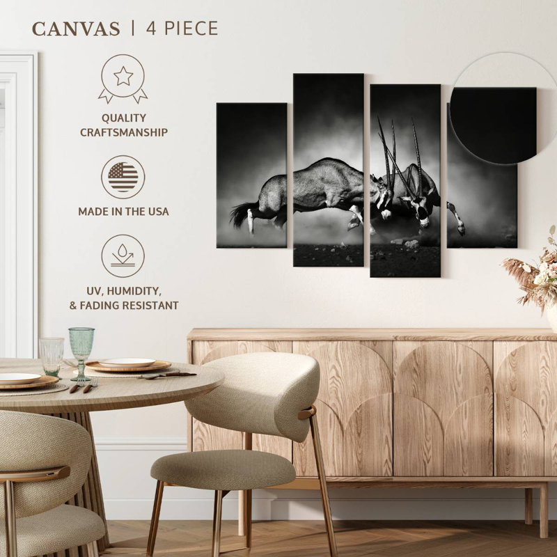 Brampt Fighting Oryx, 27" H x 43" W