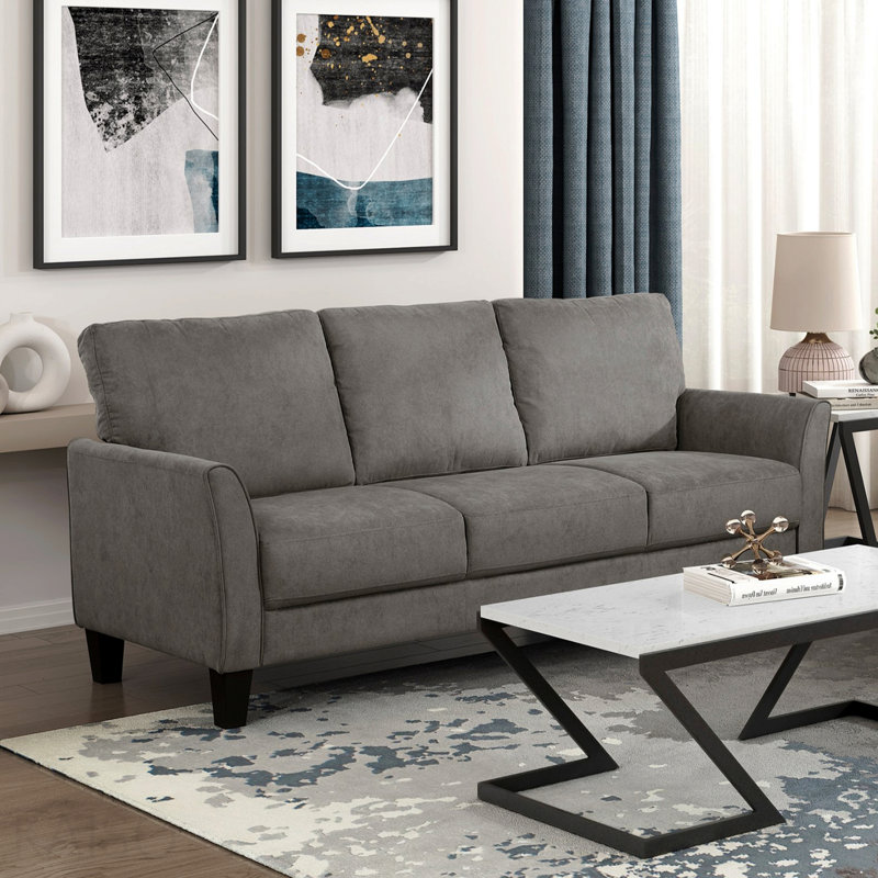 Ensemble de canapé moderne et moderne 2 pièces brun et gris avec canapé et causeuse, Brown Grey Does Not Apply
