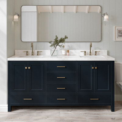  Meuble-lavabo double 72,25 po avec comptoir