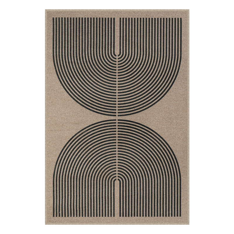 Tapis de jute moderne pour l'extérieur, Rectangle 6 pi x 9 pi