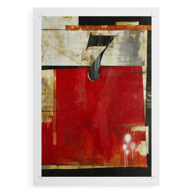 Lucky No. 7 -Canvas Print Only - NOT FRAMED, 12" H x 8" W