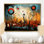 Urban Urban Vision bleu rouge orange - art mural africain
