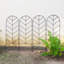 4 Pack Black Metal Trellis For Climbing Plants - 45" H X 15.9" W