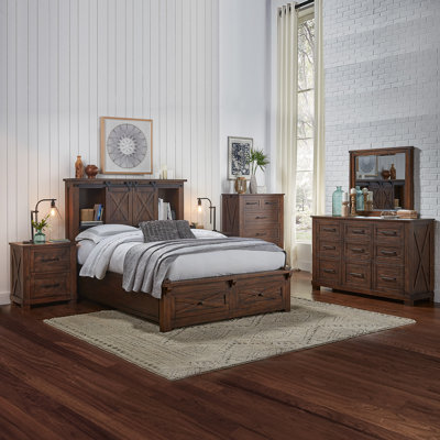 Carney Solid Wood Storage Bed