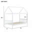 Lit simple avec toit, lit en bois massif avec tête et pied de lit-3138887