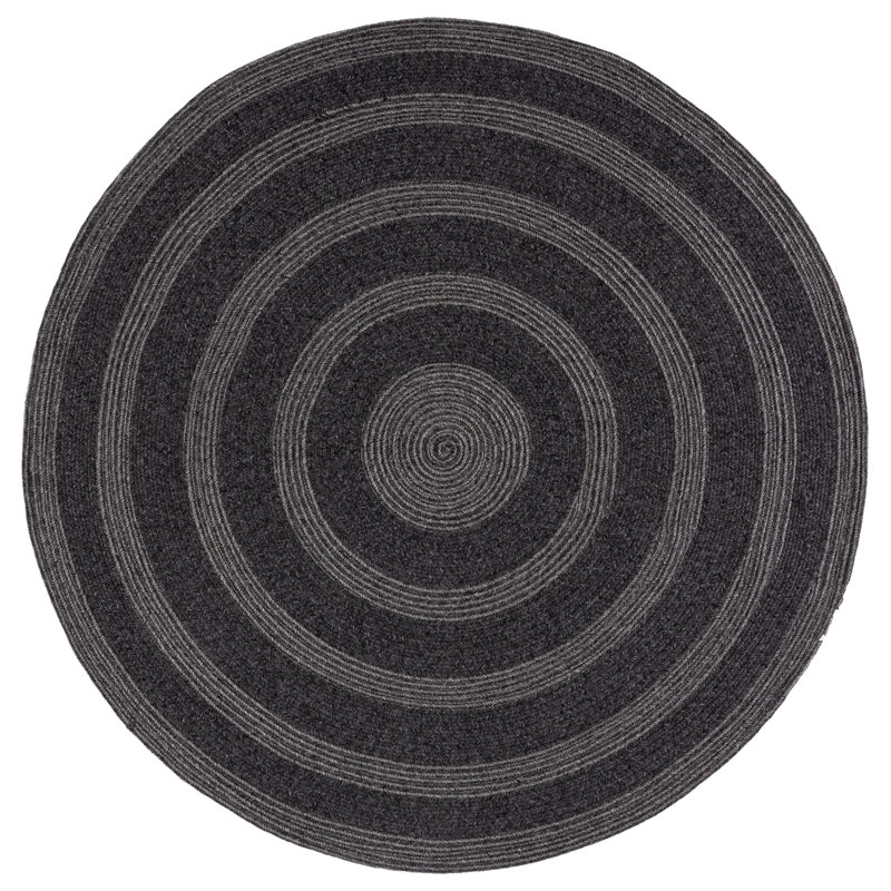 Braided 265 Hand Woven Performance Machine Washable No Pattern Rug, Round 5'