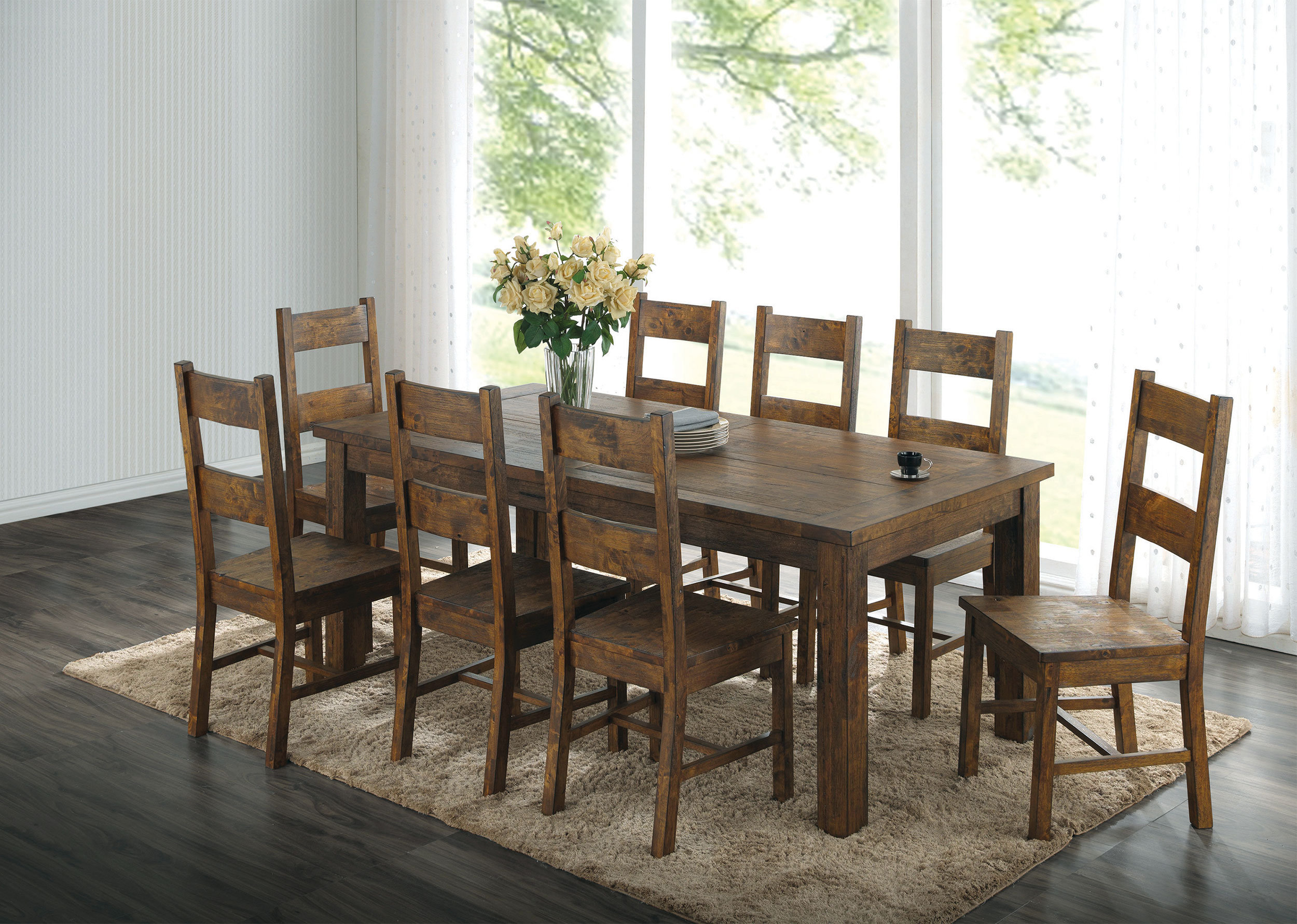 Rectangular Solid Wood Dining Set
