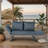 1 PCS Patio Wicker Side Foldable Bench