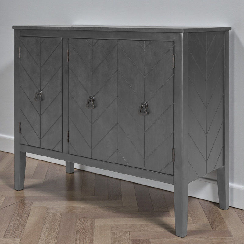 37" Sideboard with  Cabinets, Gray