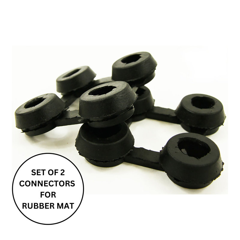 Outdoor Interlocking Railing Rubber Connectors For Floor Mat Connectors (Mats not included)