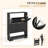 Shoe Storage Cabinet w/ 2 Flip Drawers, Slim Fluted Entryway Organizer w/ Open Shelf, 29.9" W, Black-129878975