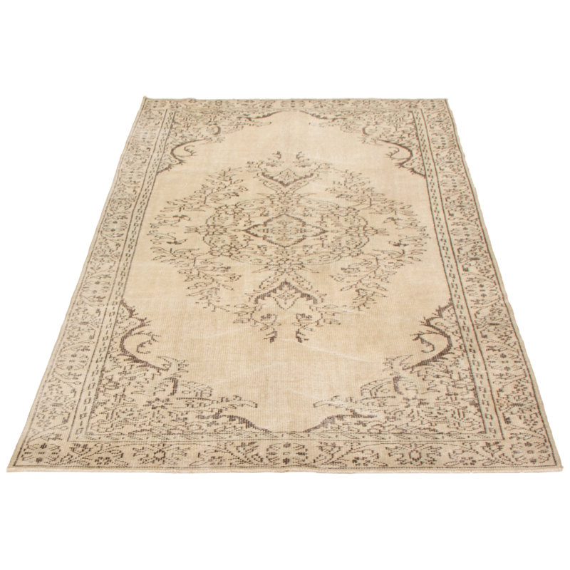 Tapis kaki clair Natania rétro 5 pi 8 po x 9 pi 4 po