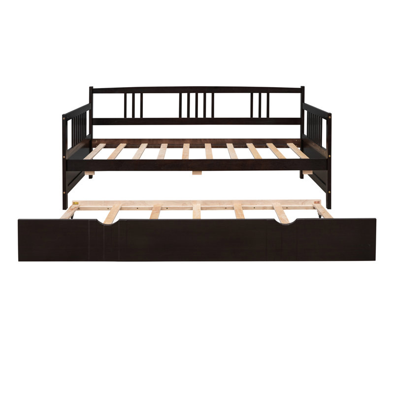 Lit de jour polyvalent en bois avec lit gigogne pour un repos confortable et de l'espace - Économisez dans n'importe quel environnement de vie