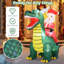  Père Noël gonflable de Noël 6,7 pi sur un dinosaure