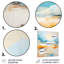 Art mural en métal bleu et orange Mirage of the Desert III - Tachisme-536434496