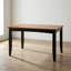 Ensemble de salle à manger carré 6 pièces en bois dur asiatique noir et cerisier avec rallonge papillon et 4 chaises à assise en similicuir