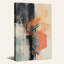 Poutres d'acier et lignes de quadrillage sur fond orange - Tableau mural sur toile-755464170