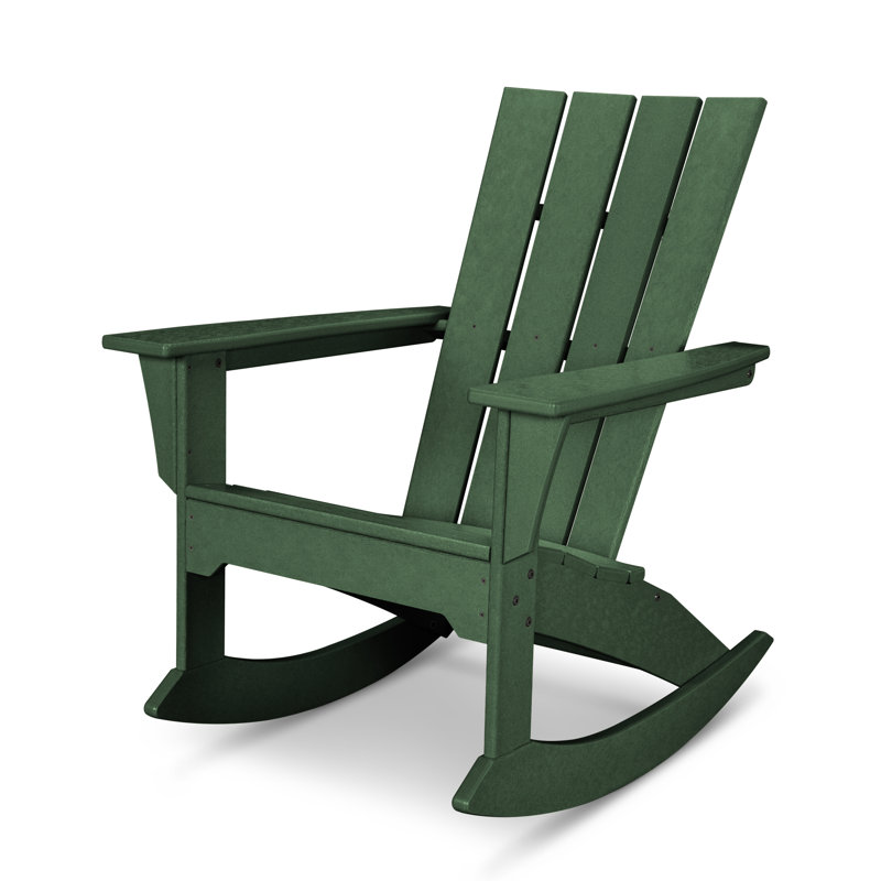 Chaise berçante POLYWOOD Quattro Adirondack, Vert