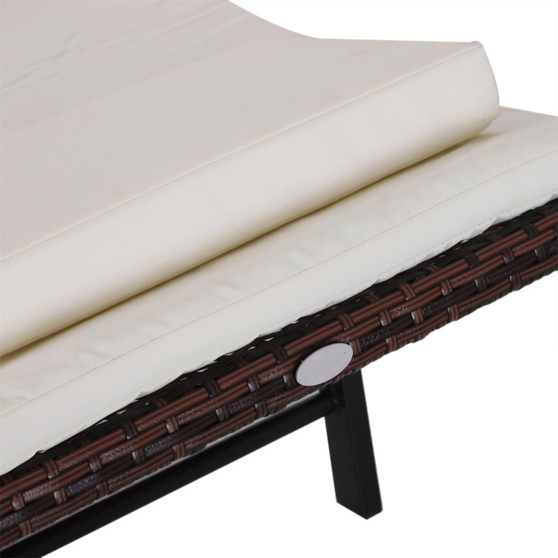 Aymelia 196cm Long Reclining Single Chaise with Cushions