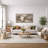 Soft Neutral Abstract Artwork with Linear Black Accents, Living Room Pictures, Framed Canvas Giclee Print Wall Art-125390468-125390492