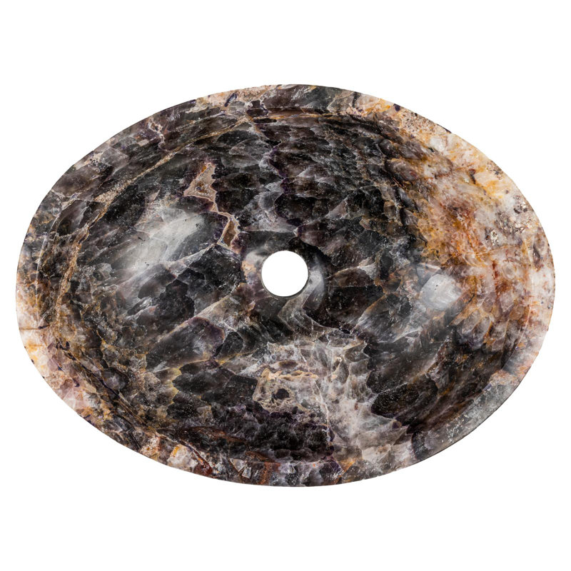 Williston Forge Auryon 380mm L x 300mm W Bronze Stone Oval Sink