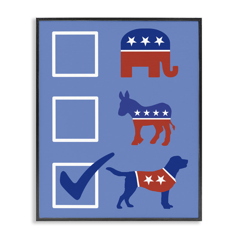 «Patriotic Dog Voter Election», estampe numérique, conception de Jedco Brands, Inc., H 14 po x l 11 po
