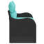  Canapé d'extérieur 2 places avec coussins en rotin de polyester noir-1068914462