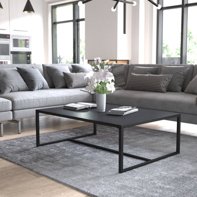 Table basse de patio intérieure / extérieure en acier toutes saisons de qualité commerciale