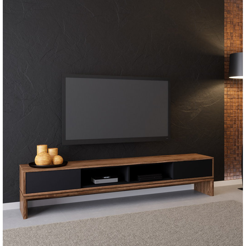 Larksville Unfinished TV Stand for TVs up to 70", Walnut