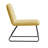 Klara 24.8" Wide Upholstered Slipper Chair with Metal Sled Base-1124128254