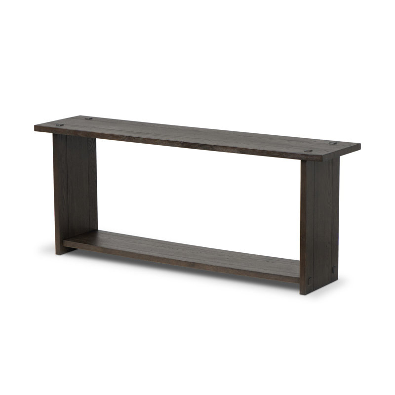 Zeno Console Table, Smoked Black Oak