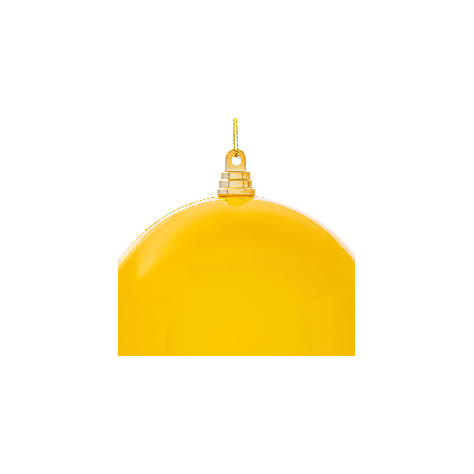  4.75" Aqua High-Gloss Ball Ornament. Includes 4 ornaments per bag., Yellow