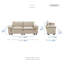 Causeuse en chenille de 87 po Careen-2129897197