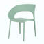 Chaise d'appoint simple en polypropylène - conception monobloc pour l'intérieur et l'extérieur, convient aux salons, salles à manger, jardins, terrasses et autres (ensemble de 4)-765962913