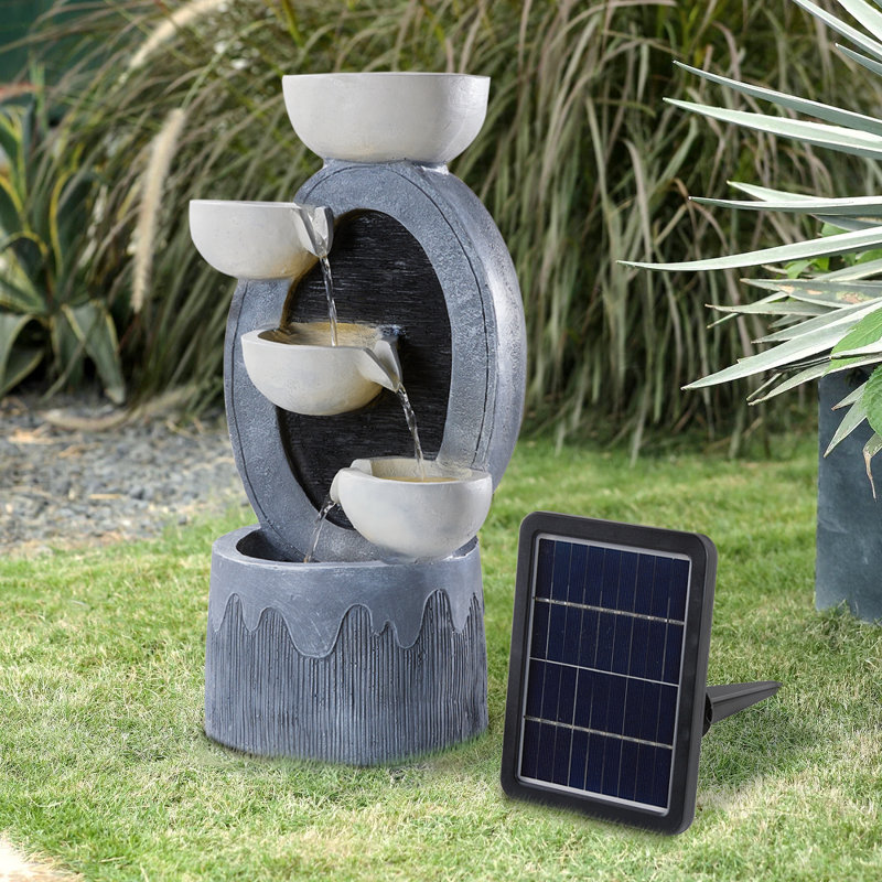 Roneika Weather Resistant Floor Fountain with Light