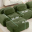 Canapés ergonomiques vert olive, confort en velours côtelé, parfaits pour les chambres à coucher