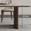 Ensemble de table de salle à manger en bois massif et en pierre frittée-102629595