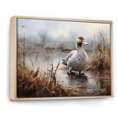 Misty Marsh Duck II - Art mural animal canard