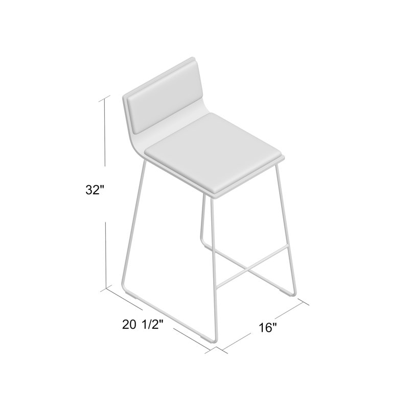 Tabouret de bar 29 po Sawyer, Gris clair, Naturel