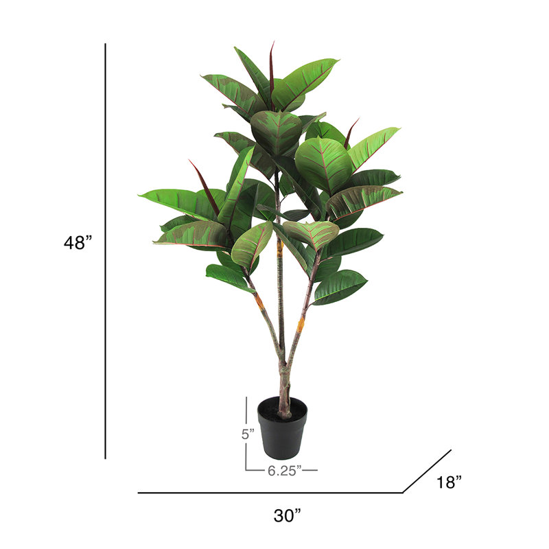 Hévéa artificiel en pot 48 po