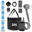 Douche portative pour camping avec pompe à douche IPX7 imperméable et rechargeable de 6000 mAh, pomme de douche filtrée, seau pliable 5,3 gallons pour la plage
