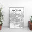 « phoenix city map », reproduction d’impression sur affiche en tons-31735018